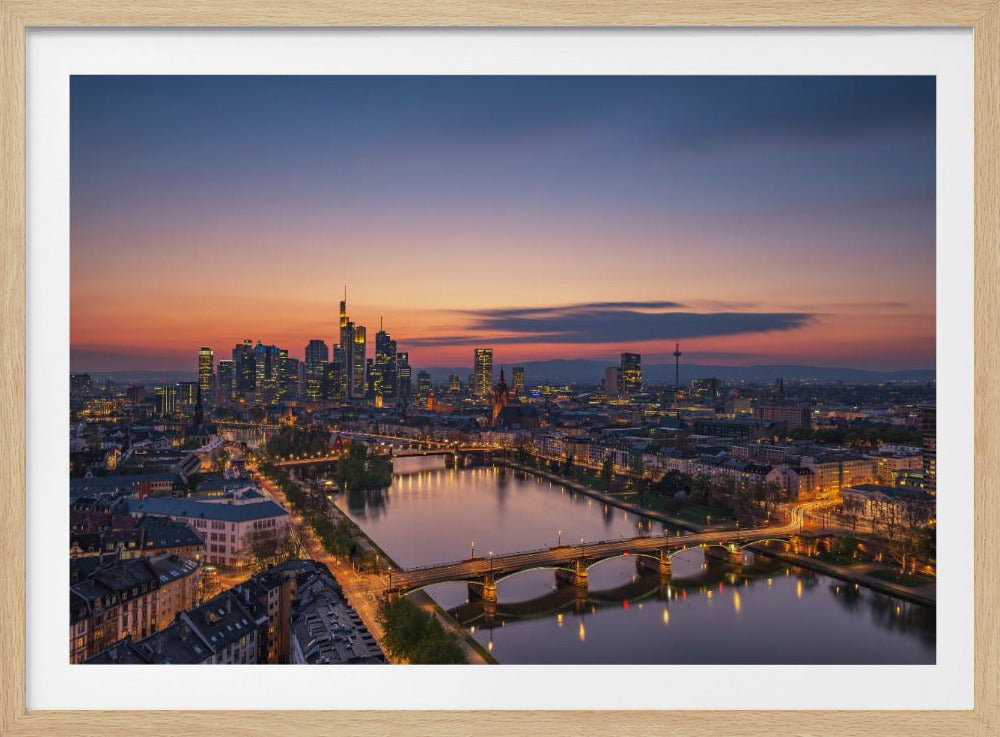 Frankfurt Skyline at sunset | Poster