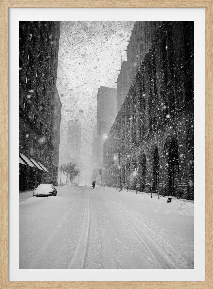New York Walker in Blizzard | Poster