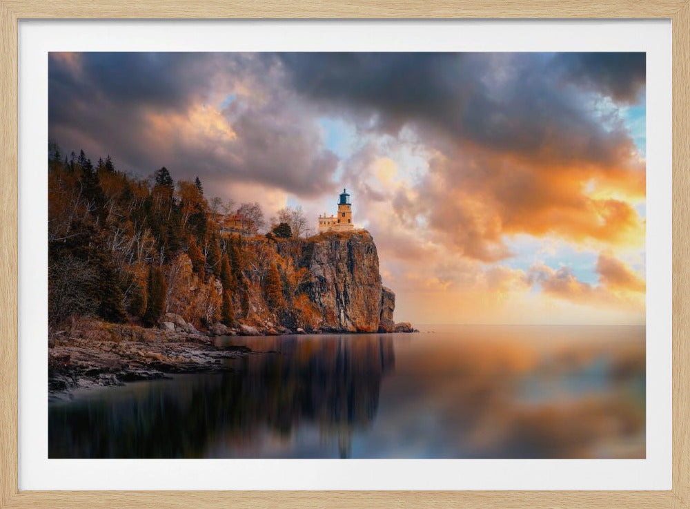 A Cloudy Day at Split Rock Lighthouse | Poster