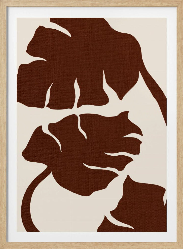 Monstera Canvas Brown | Poster
