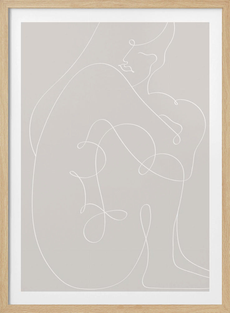 Woman Lines White | Poster