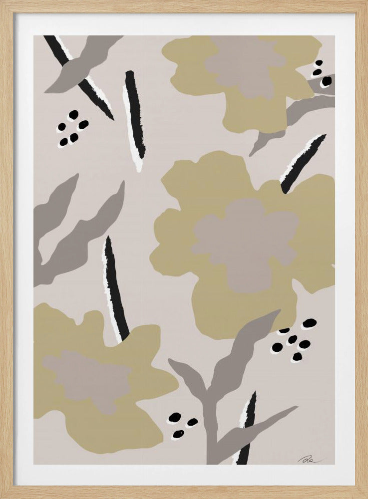 Beige Flowers | Poster
