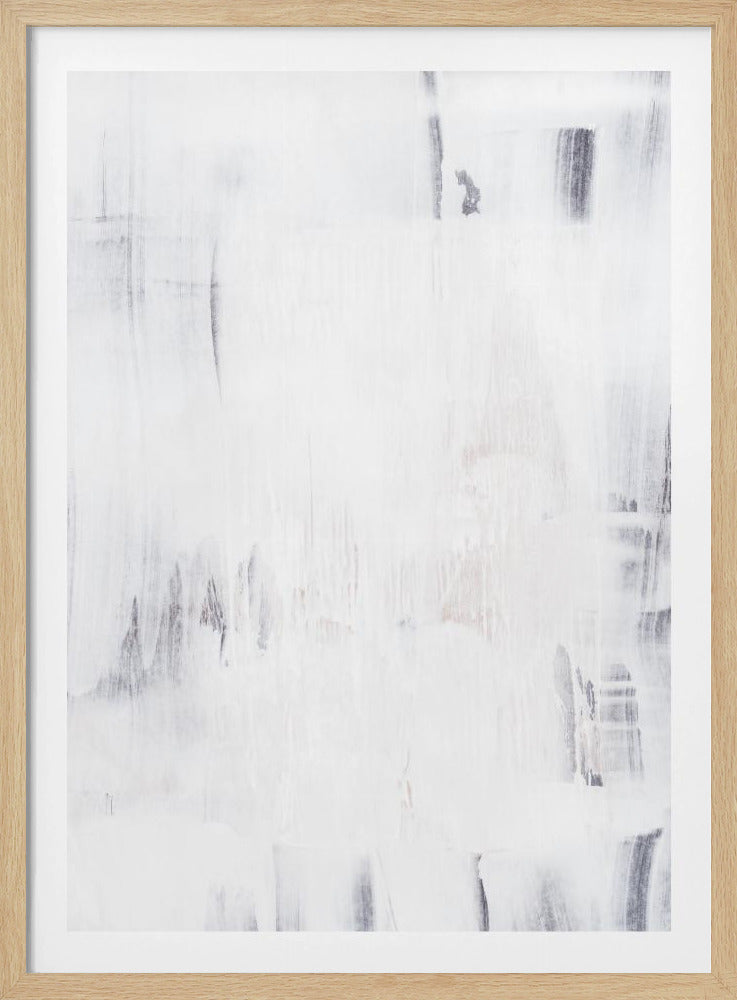 Soft White Brushstrokes | Poster