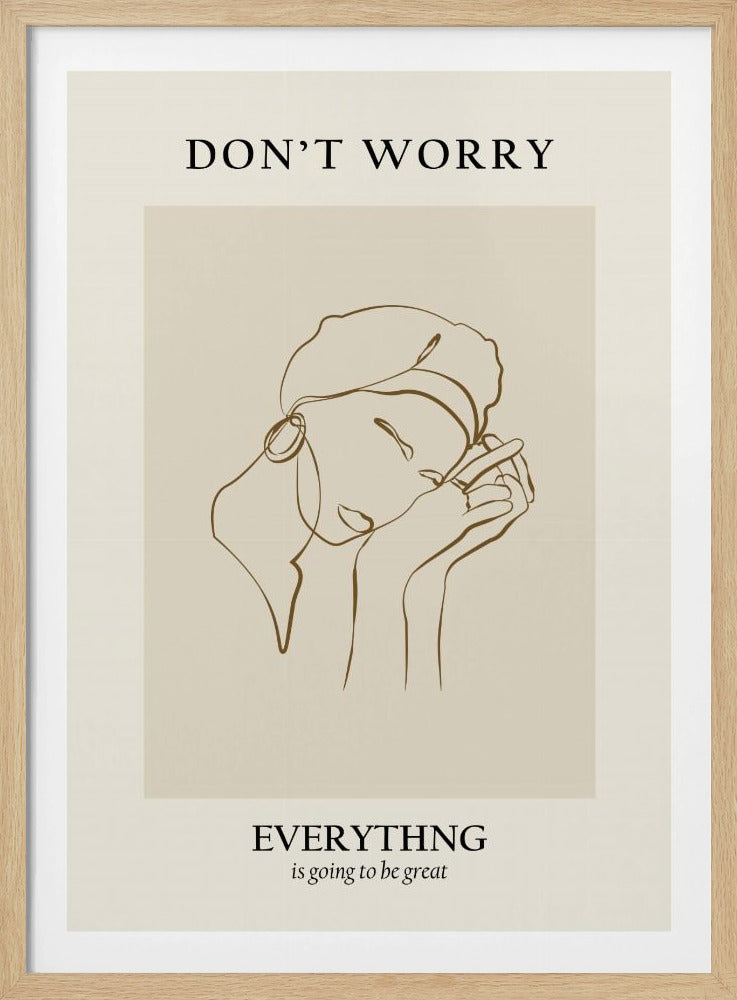 Modern line portrait | Poster