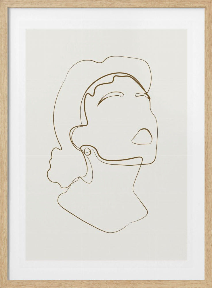 Abstract Face Line Art | Poster