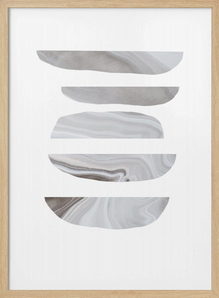 Minimalist Marble Patterns in Neutral | Poster