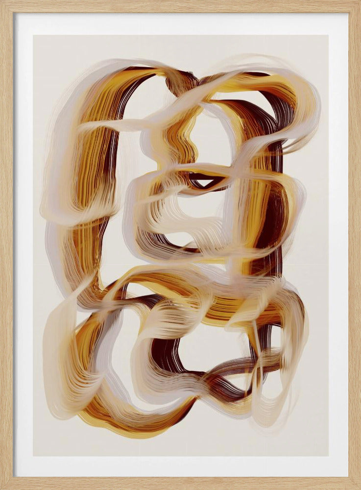 Flowing Amber Paths | Poster