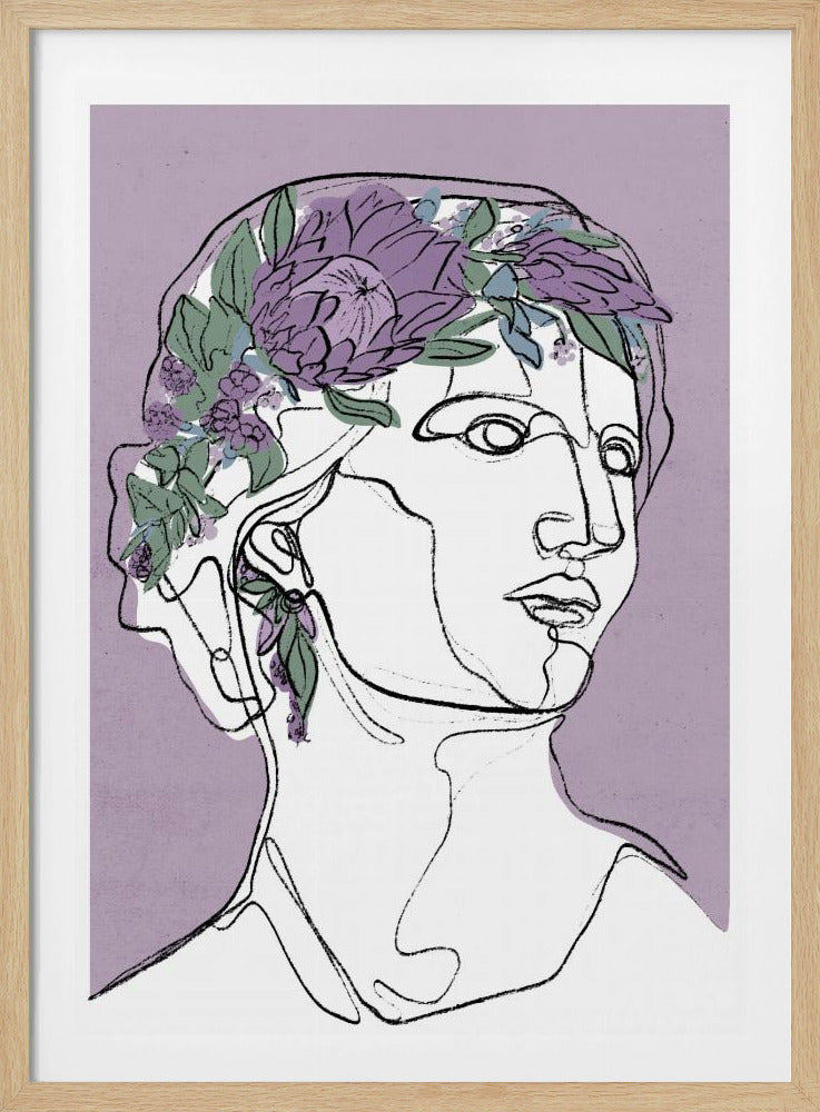 Floral Outline Muse | Poster