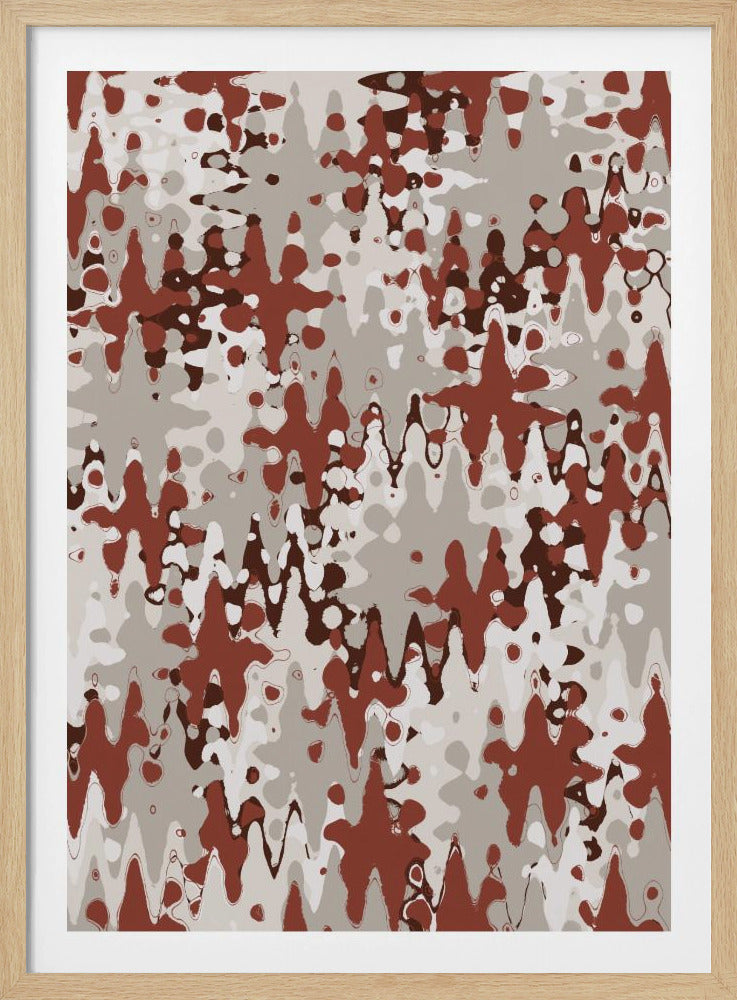 Crimson Wavescape | Poster