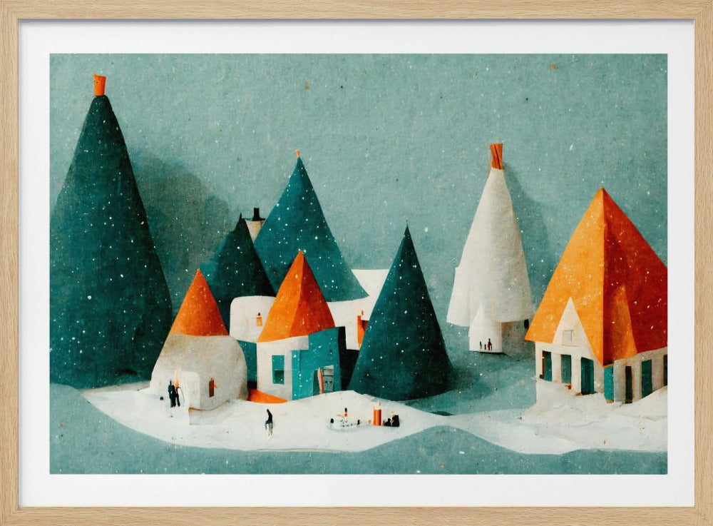 Cute Paper Village | Poster