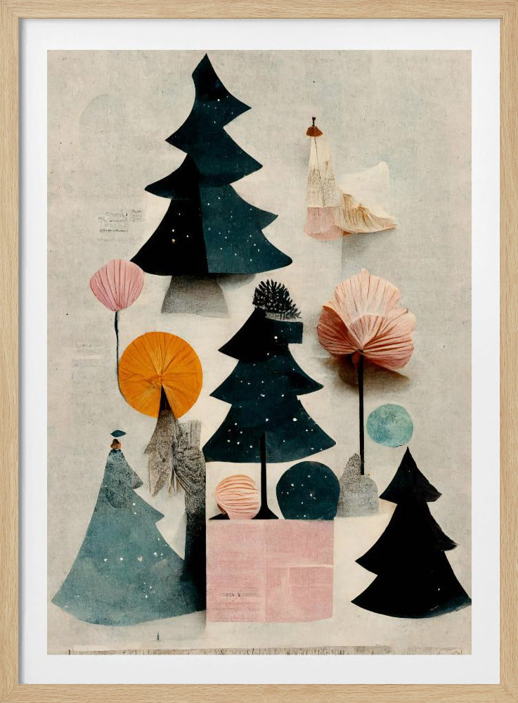 Cute Pine Tree Composition | Poster
