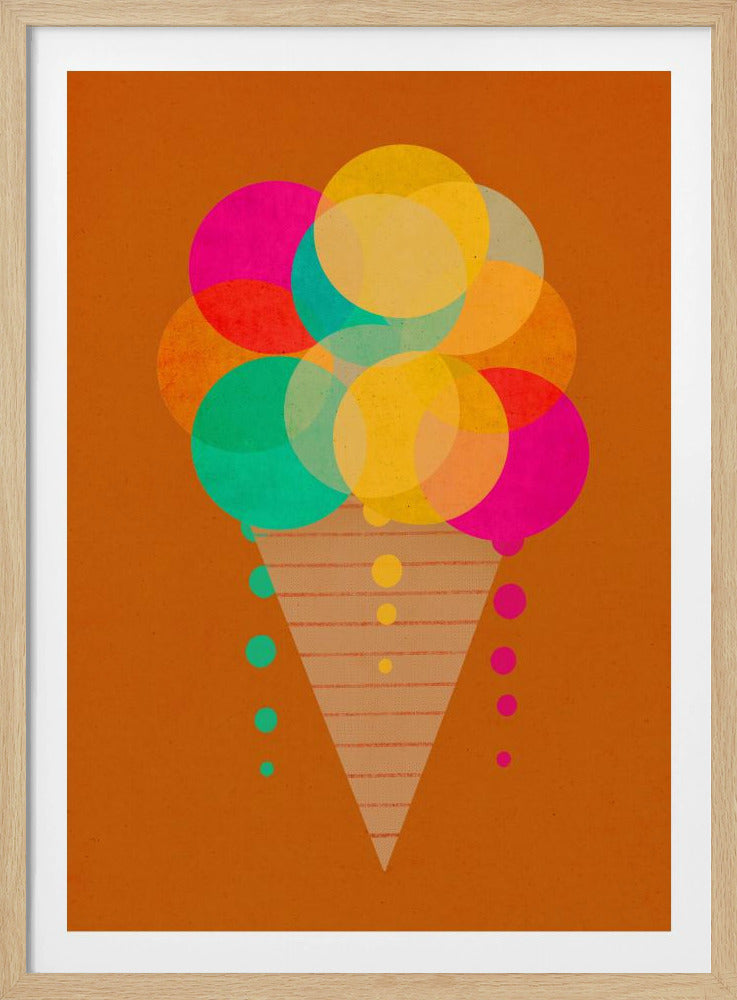 Rainbow Cone Delight | Poster