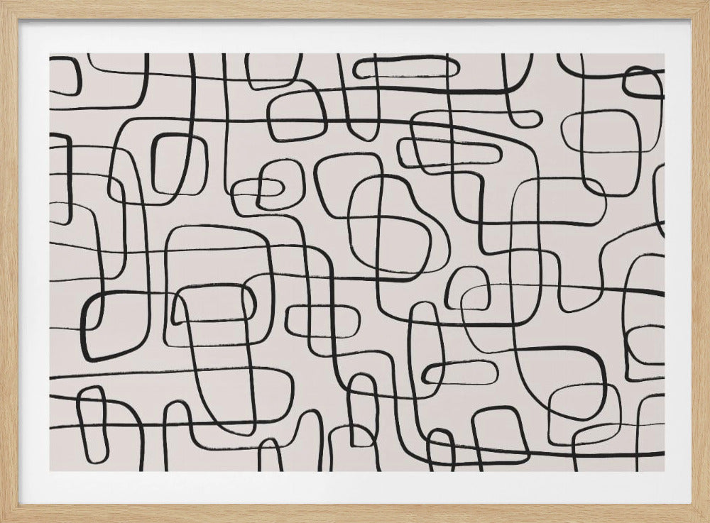 Curved Maze Lines | Poster