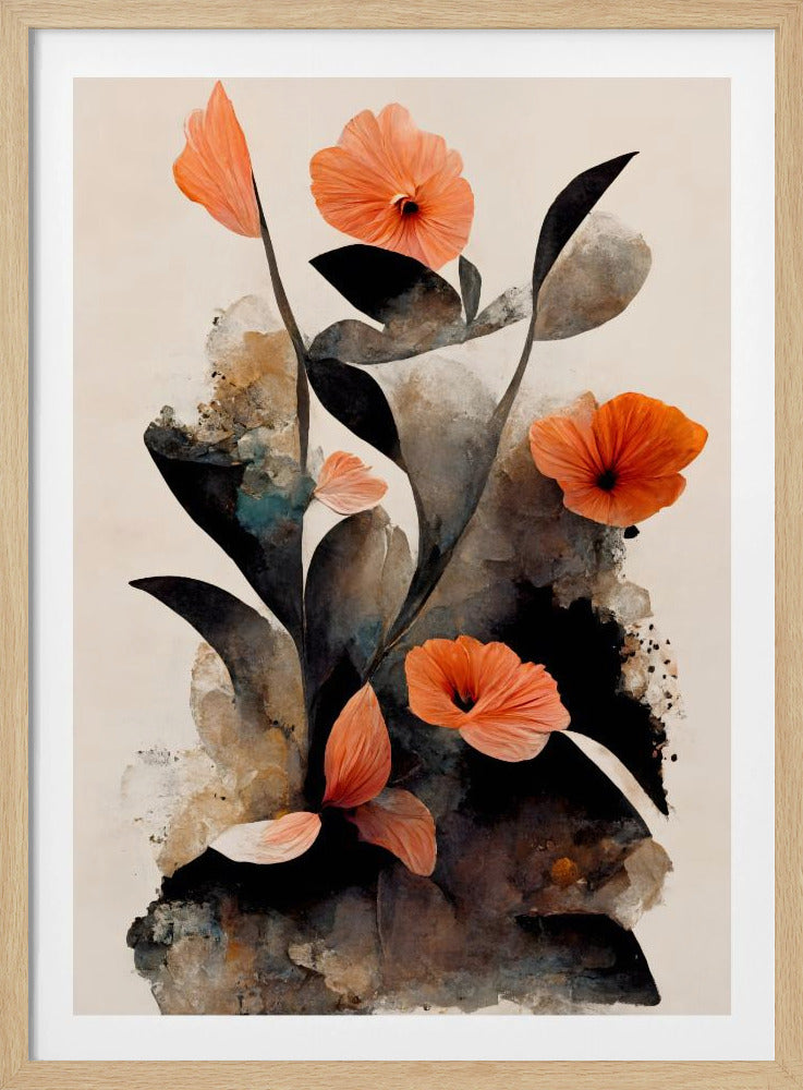 Coral Flowers | Poster
