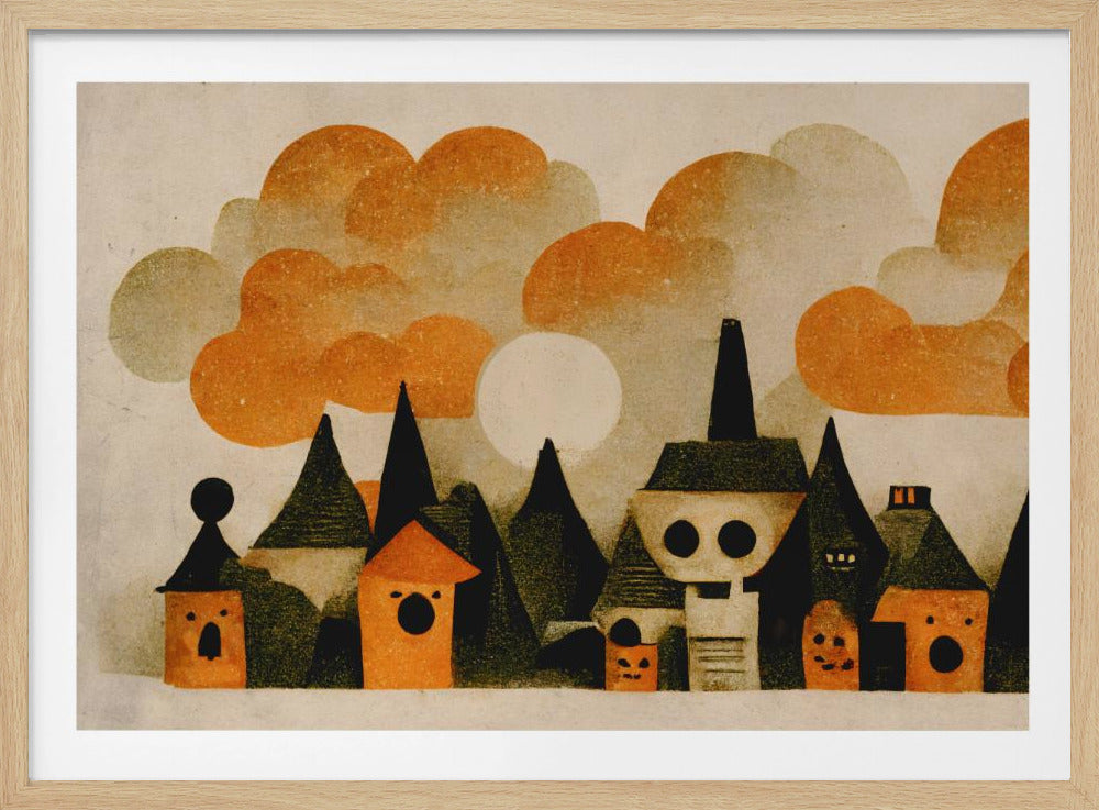 Spooky Village View | Poster