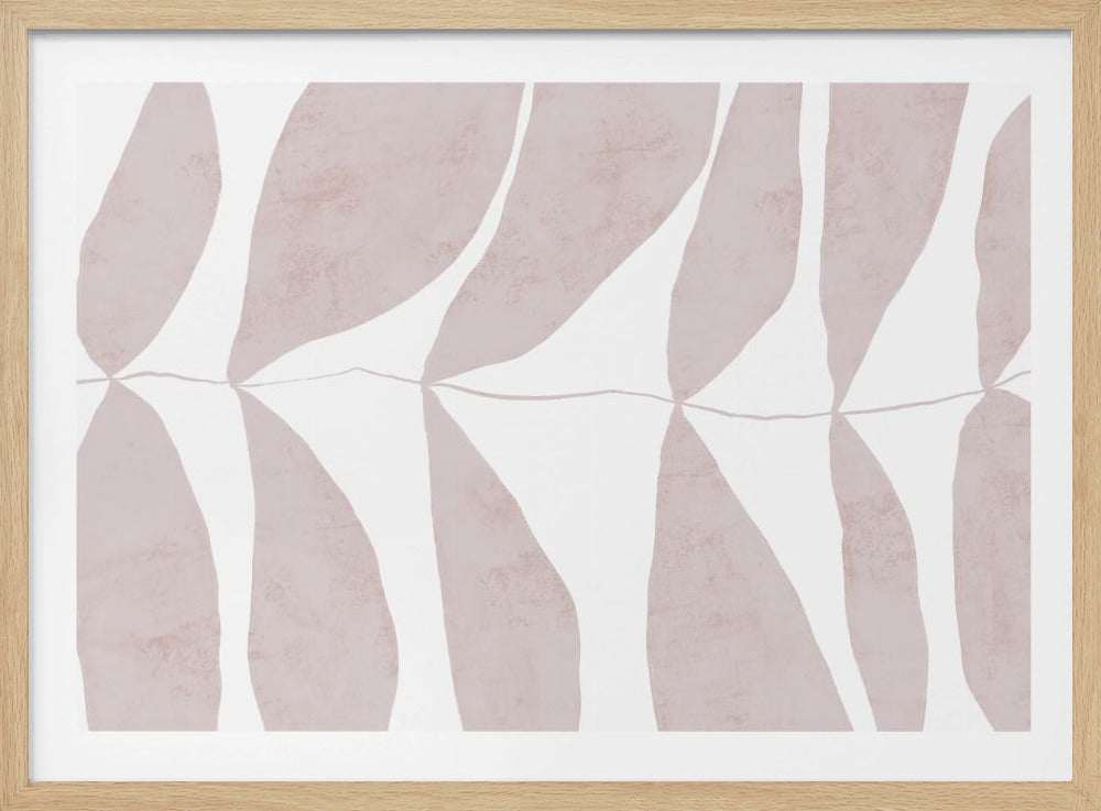 Leaf Patterns in Soft Beige Tones | Poster