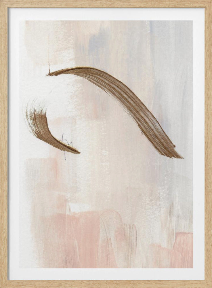Elegant Brushstrokes in Earthy Tones | Poster