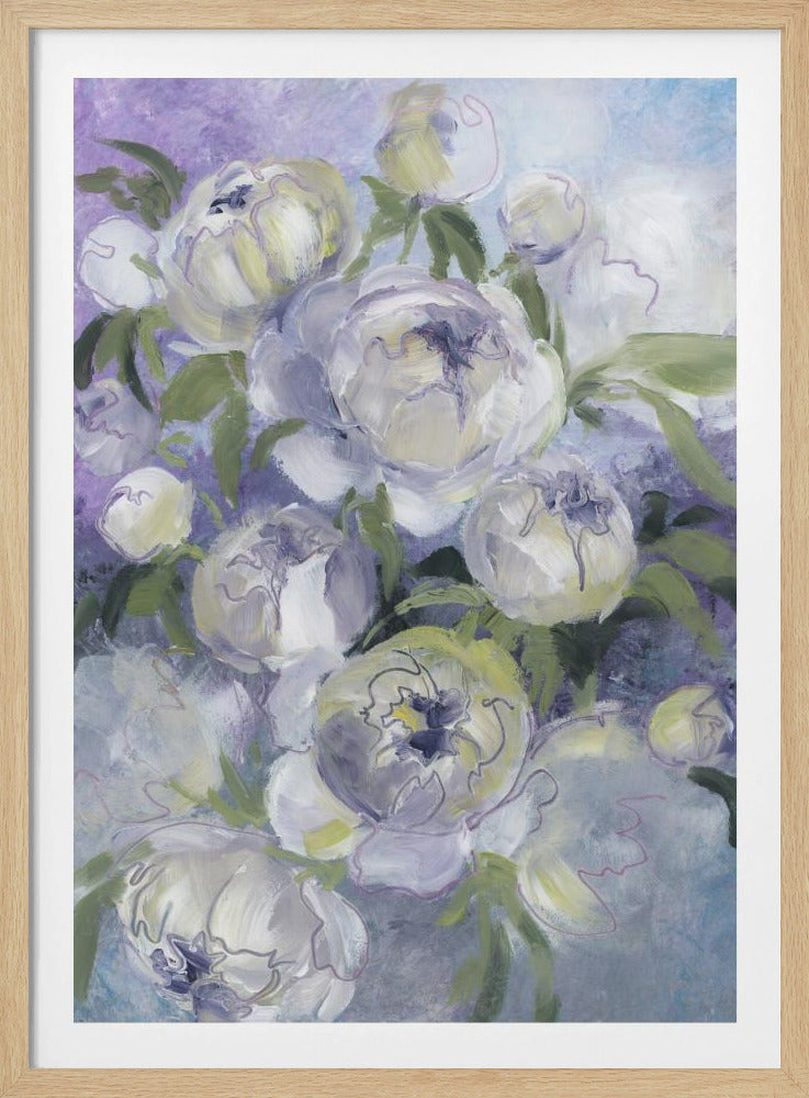 Sady painterly florals in violet | Poster
