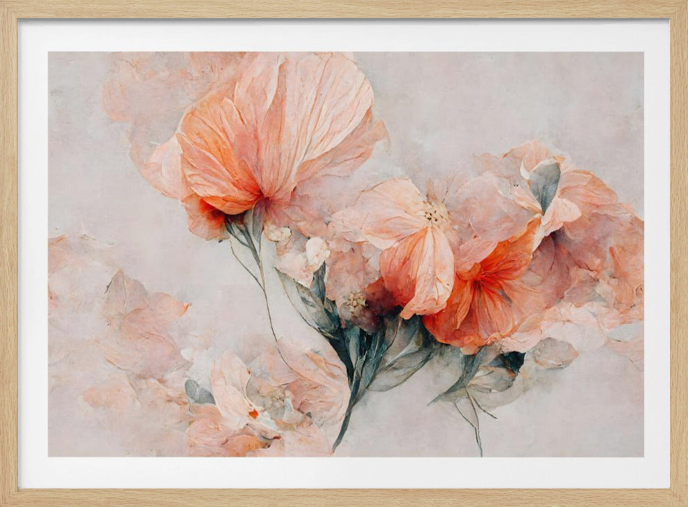 Blossoms in Coral | Poster