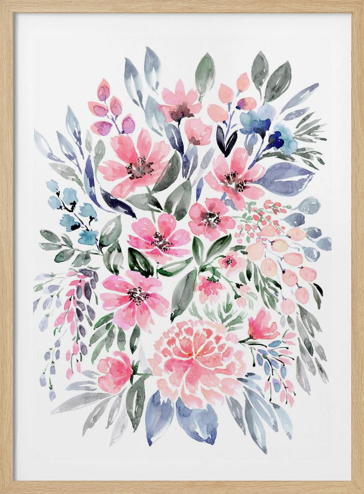 Clara watercolor bouquet | Poster