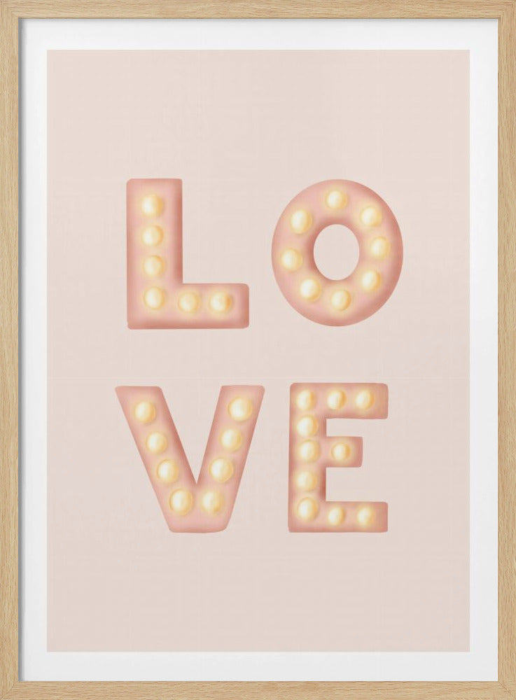 LOVE Light Letters Pink | Poster