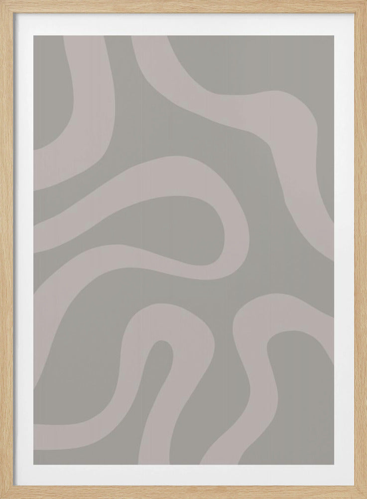 White Lines On A Muted Grey Background | Poster