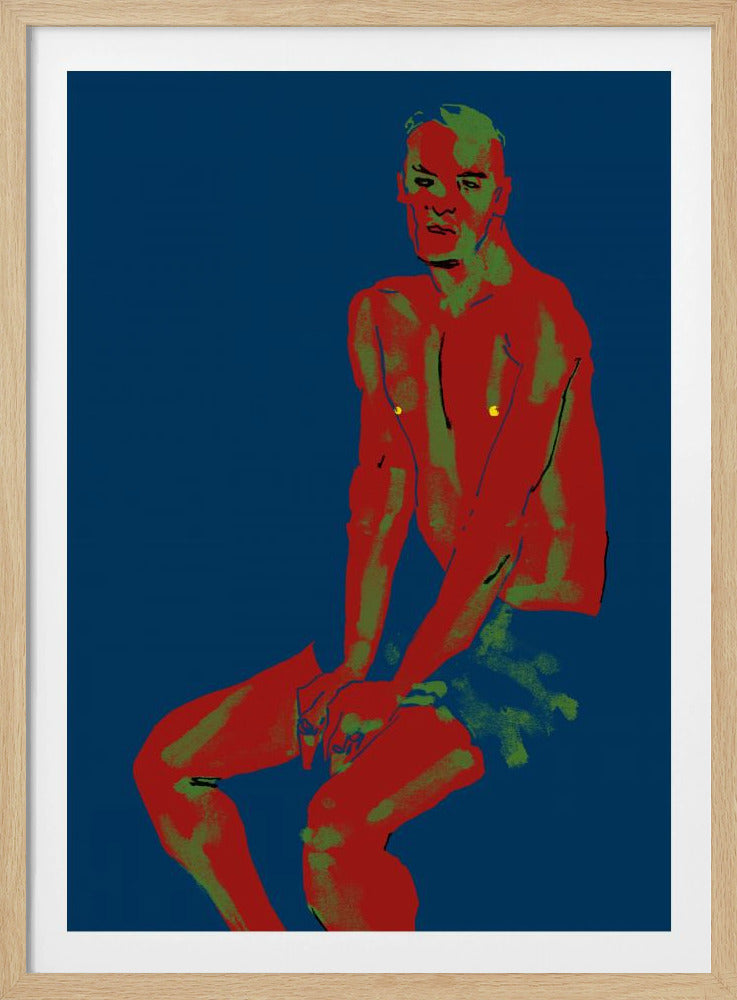 A Man Posing Blue | Poster