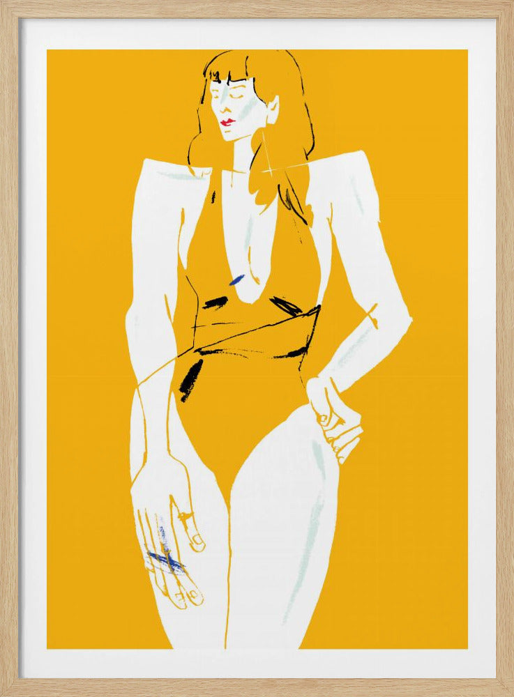 Girl in Bathing Suit Yellow | Poster