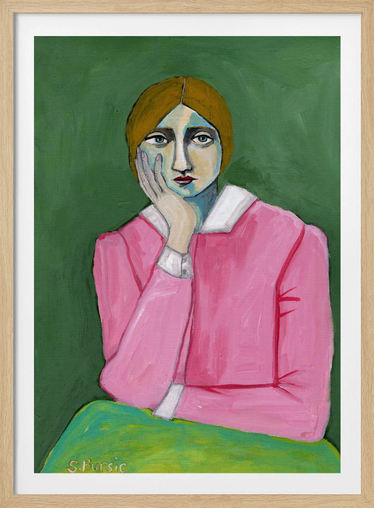 Vintage Lady in pink | Poster