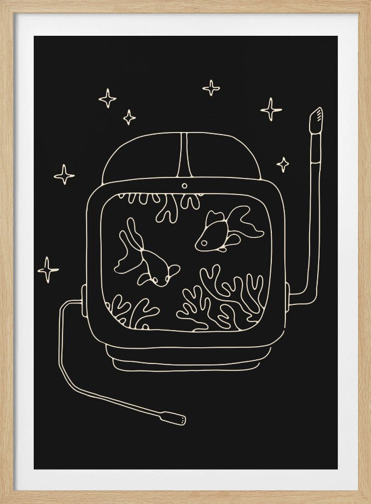 Astronaut and Fishes | Poster