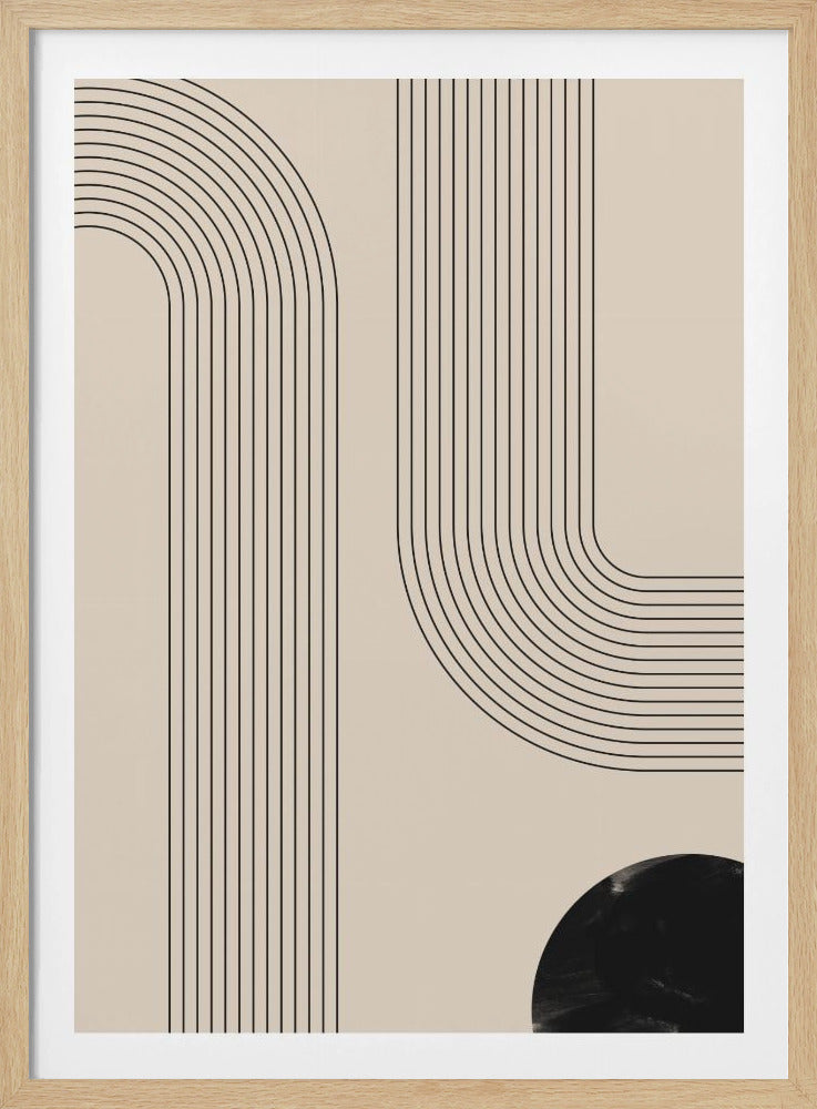 Black Minimal Line Art | Poster