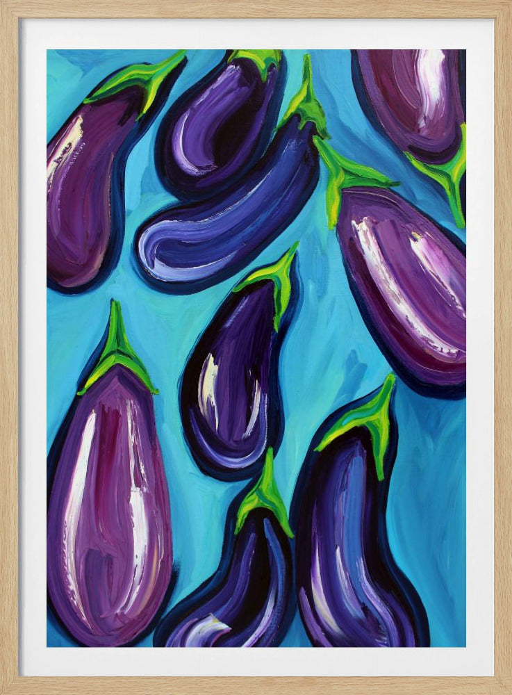 Aubergines Rain | Poster