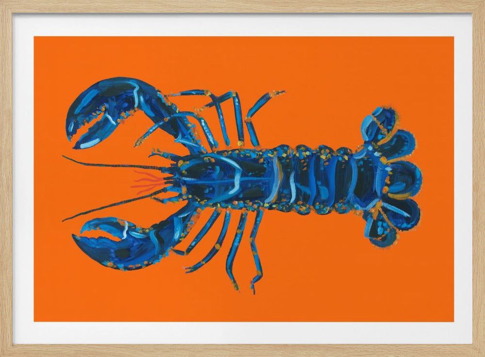 Lobster On Orange | Poster