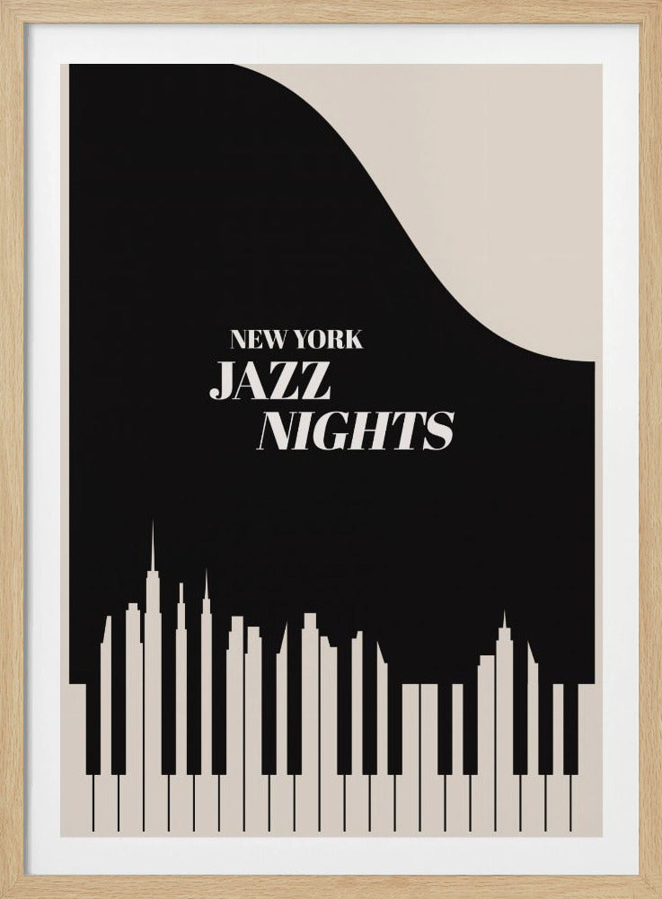 Jazz Nights Nyc Black | Poster