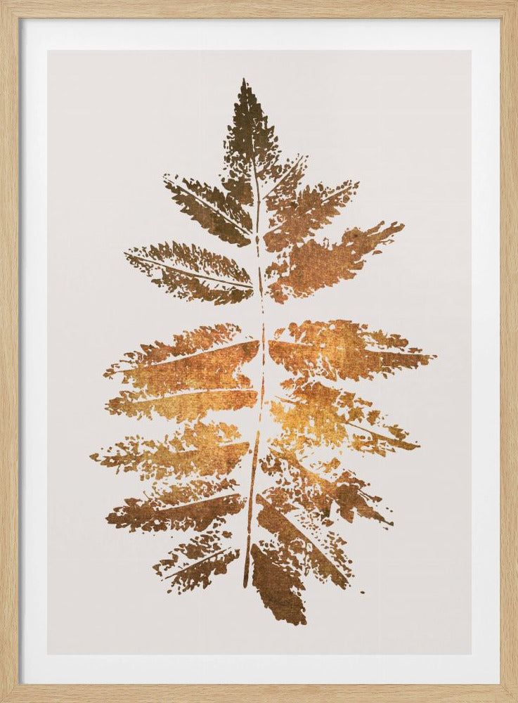 Oak Leaf Print Gold | Poster