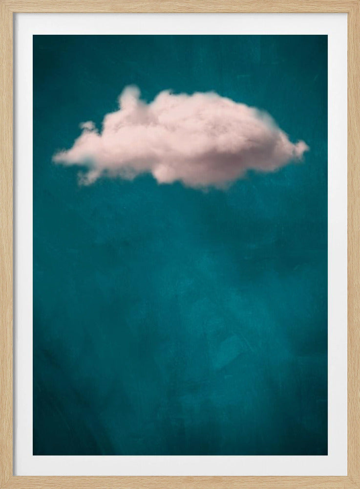 Teal / Blush Cloud No 1 | Poster