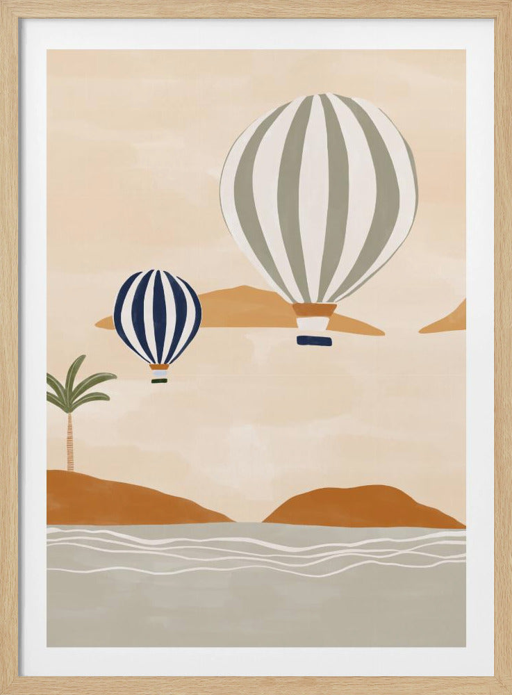 Airballoons In Dessert | Poster