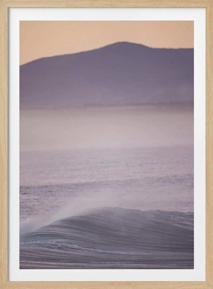 Wave Against A Misty Sunrise | Poster