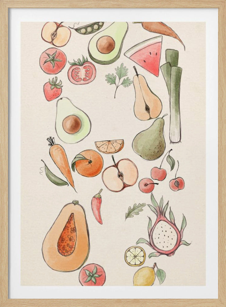 Tropical Vegetable illustration | Poster