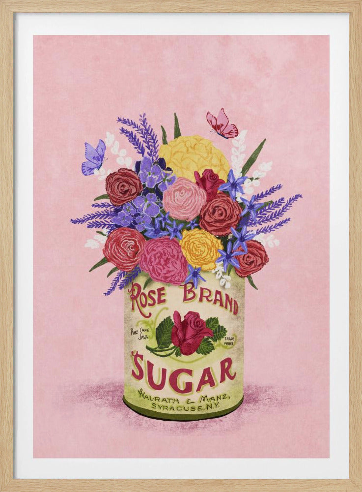 Flowers In a vintage Can | Poster