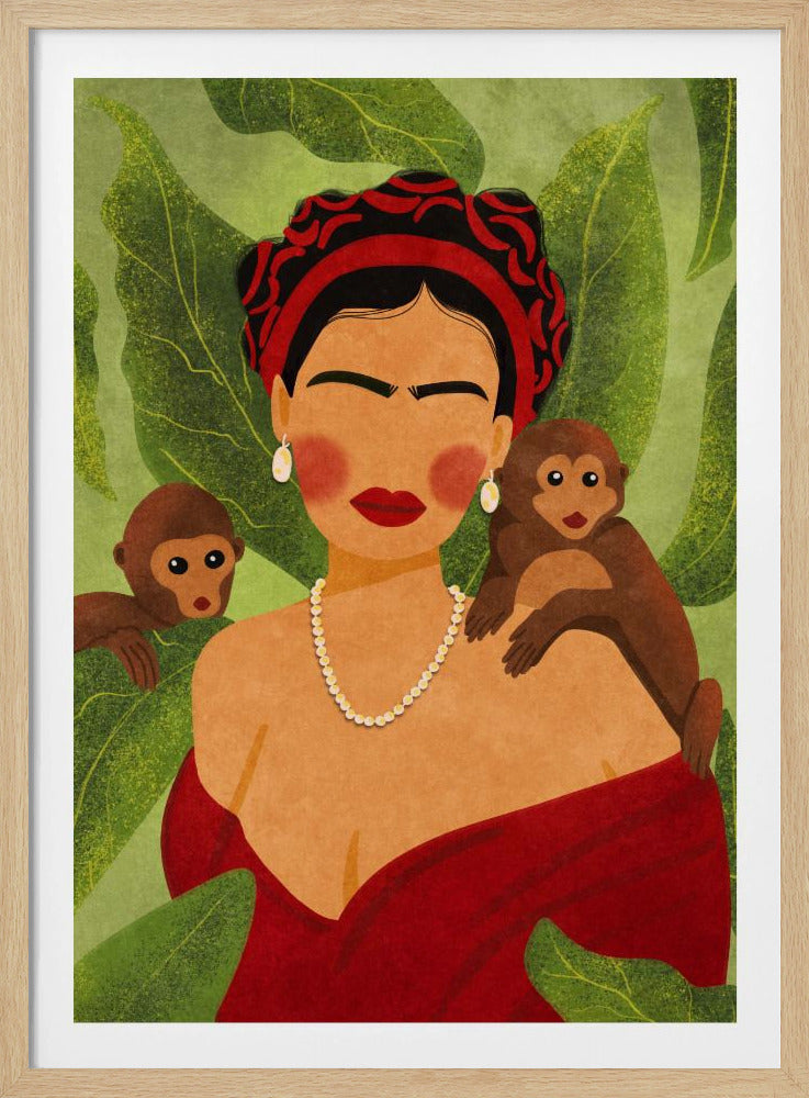 Frida and Monkeys | Poster