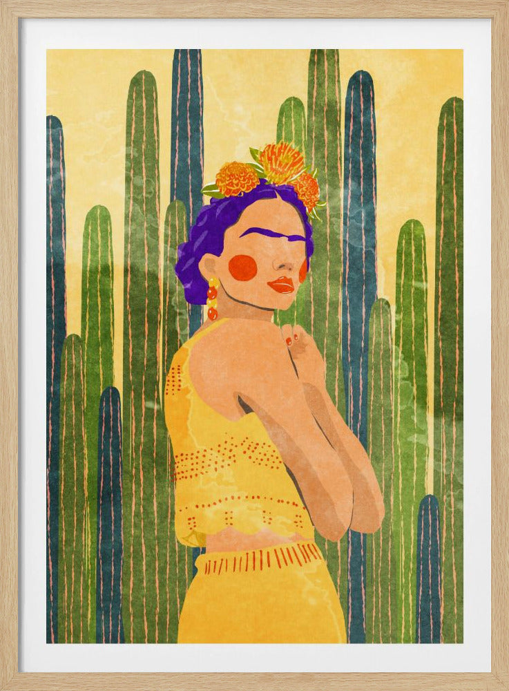 Frida and cacti | Poster