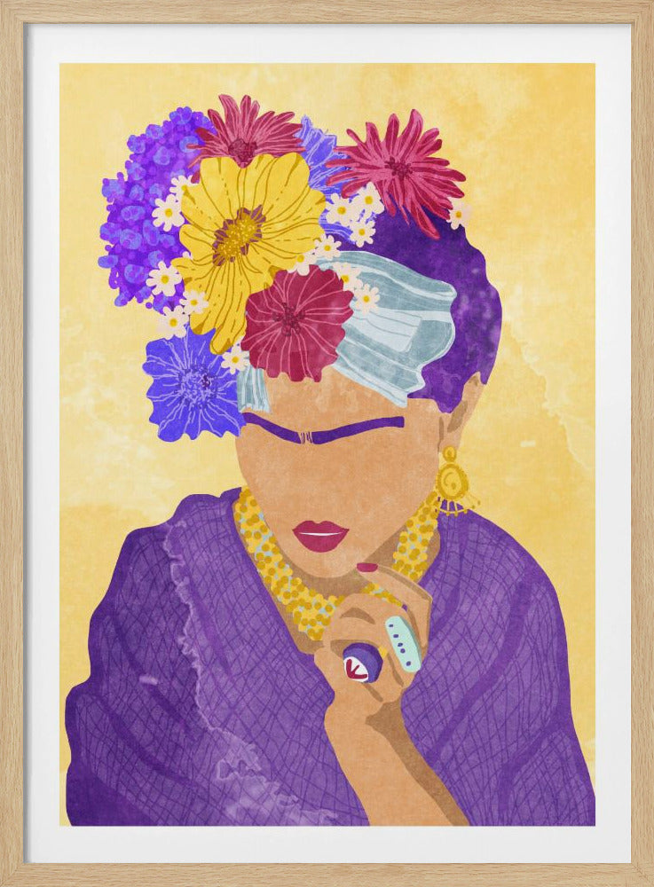 Frida and flowers | Poster