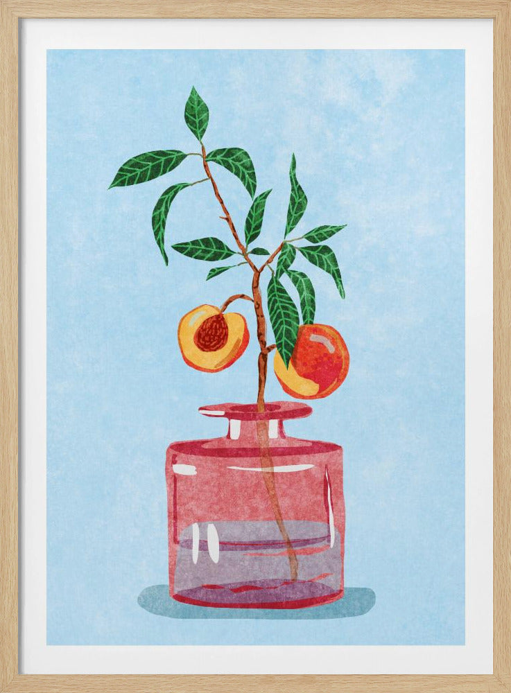 Peach Tree in Vase | Poster