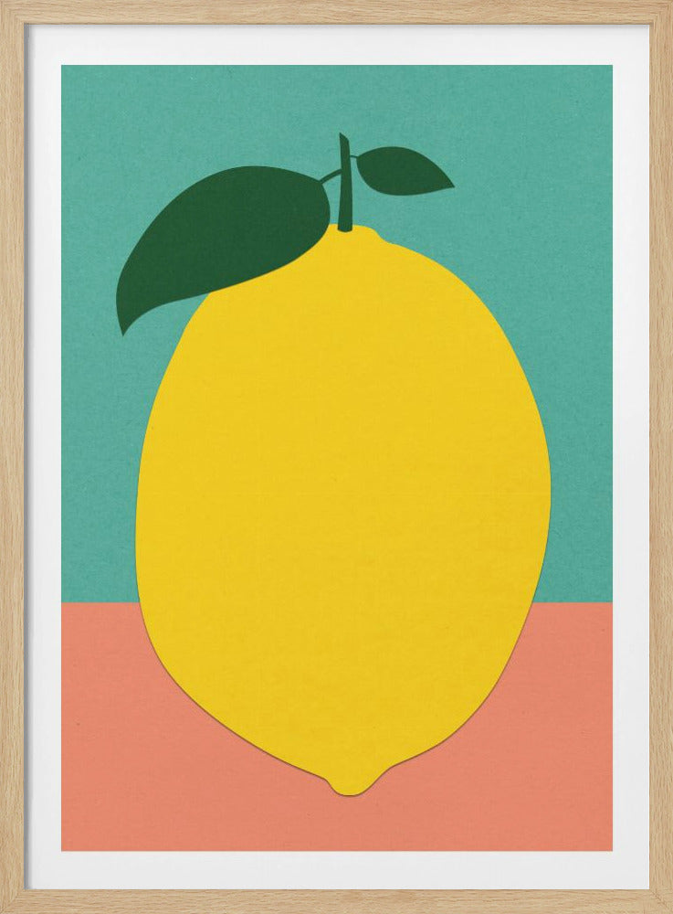 Lemon With Two Leaves | Poster