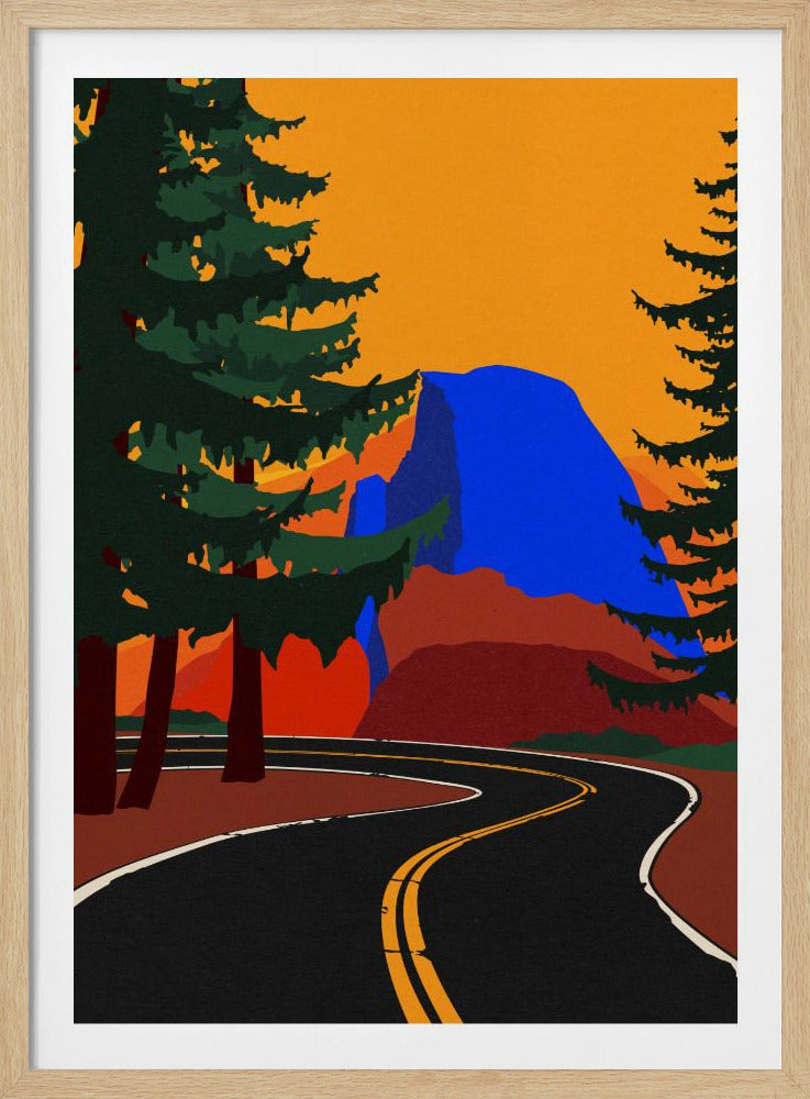 Clacier Road With Half Dome | Poster