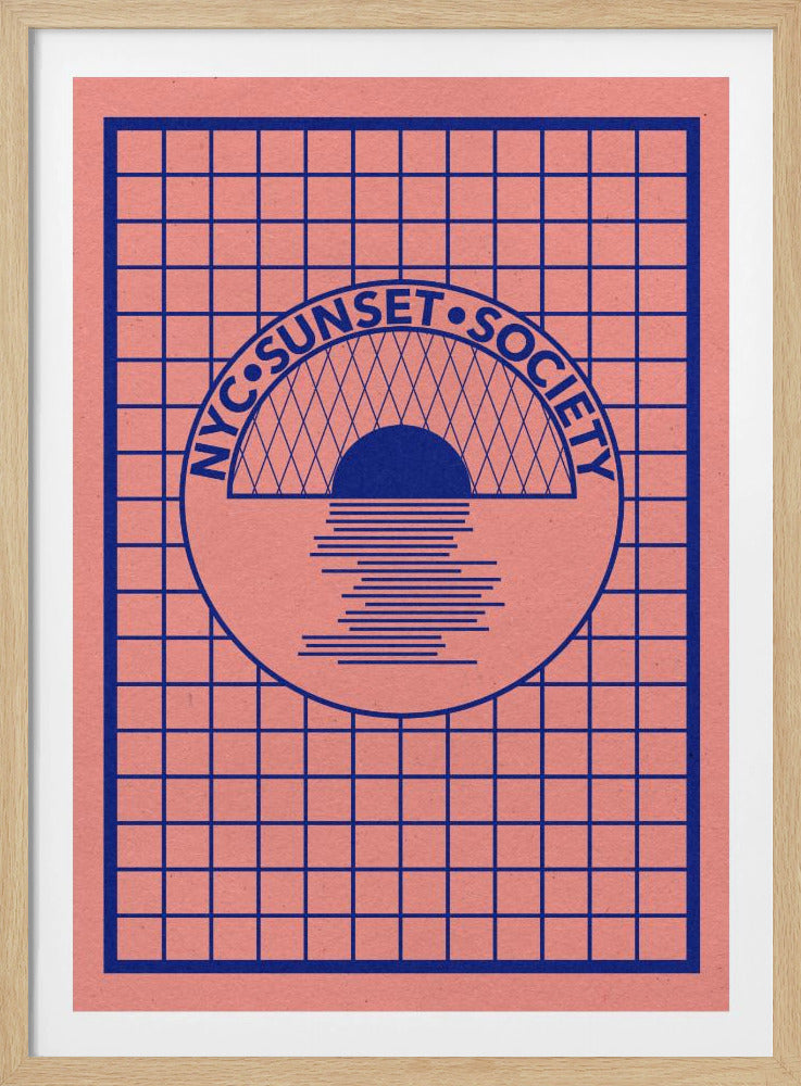 Nyc Sunset Society Blue | Poster