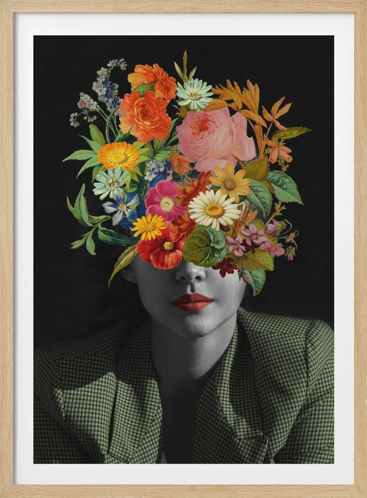 Green Vintage Bouquet | Poster
