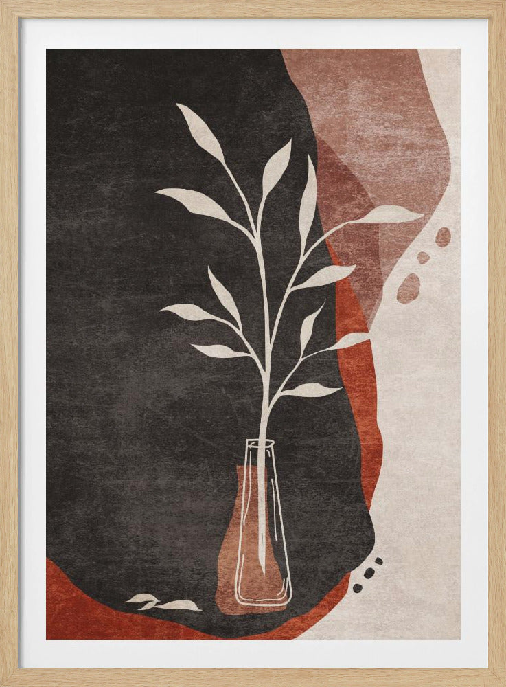 Vase and Leaves | Poster