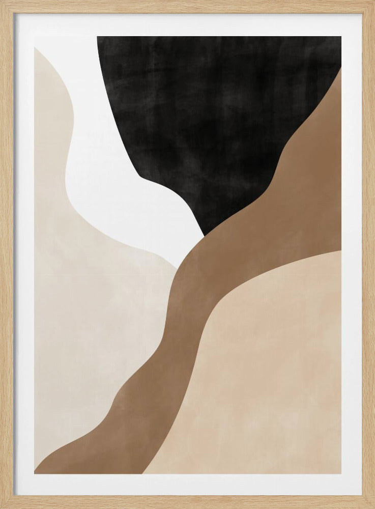 Abstract Beige and Brown Art | Poster